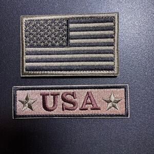 U.S.A. Tactical embroidered Morale Patch and American Flag w/velcro back